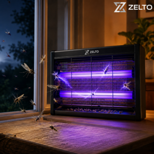 ZELTO F-4 – Elektryczna Lampa na Komary i Muchy 2500 V + Przewód 3 m i Zawieszka